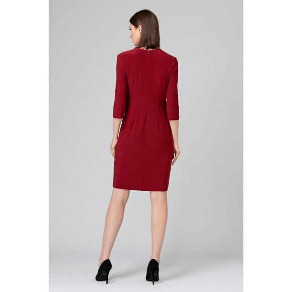 Elegant Wear to Work Office Business 3/4 Sleeve Buttons Red Blazer Dress XXL NWT - Picture 3 of 14